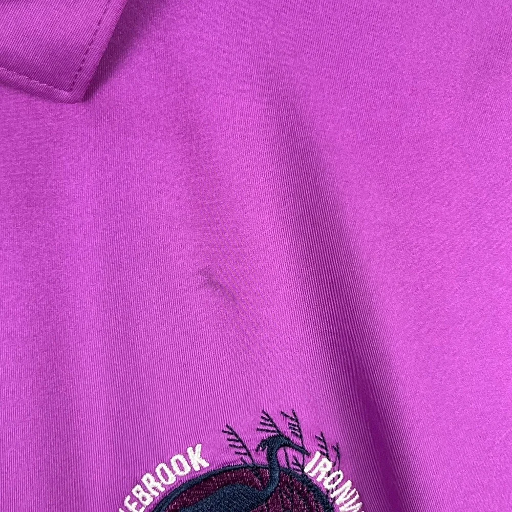 FootJoy FJ Golf Men's Polo Shirt‎ Collar Logo PINK Magenta Ironwood Golf Club